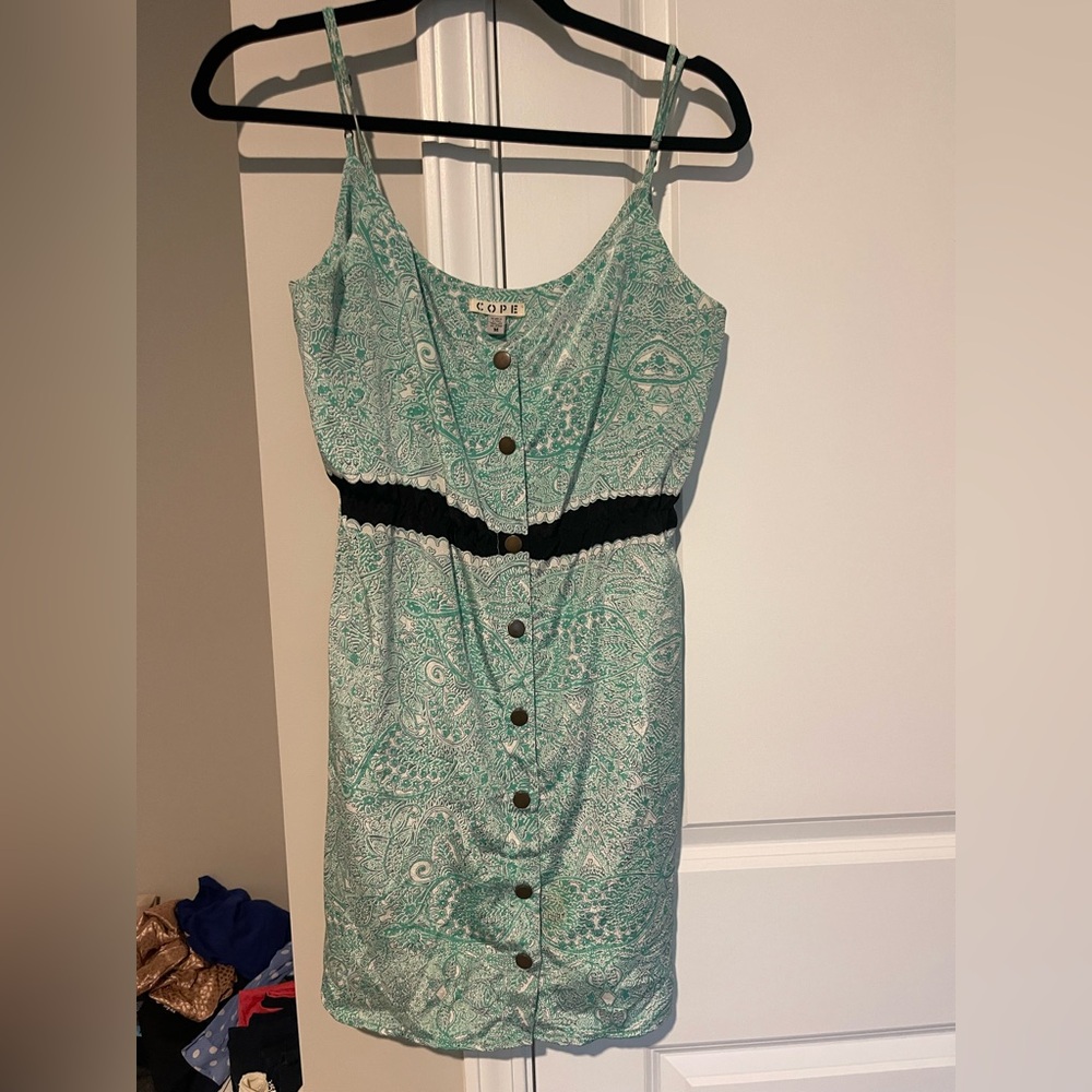 Women's Green Patterned Dress